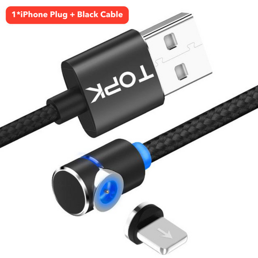 Cebl magnetig cebl micro usb 360 gradd cylchdroi ffôn magnetig codi tâl llinyn codi tâl