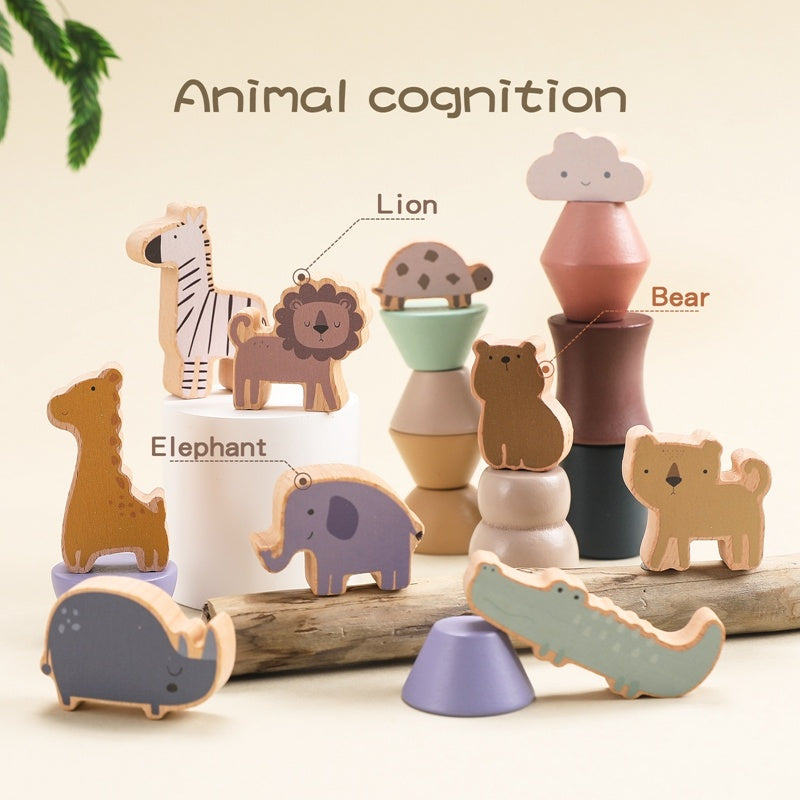 Building Blocks Animal Stacking Balance Educational Toys